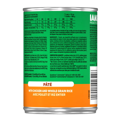 IAMS Proactive Health Paté Adult Wet Dog Food Pate w/Chicken & Rice 13.2oz. (Case of 12)