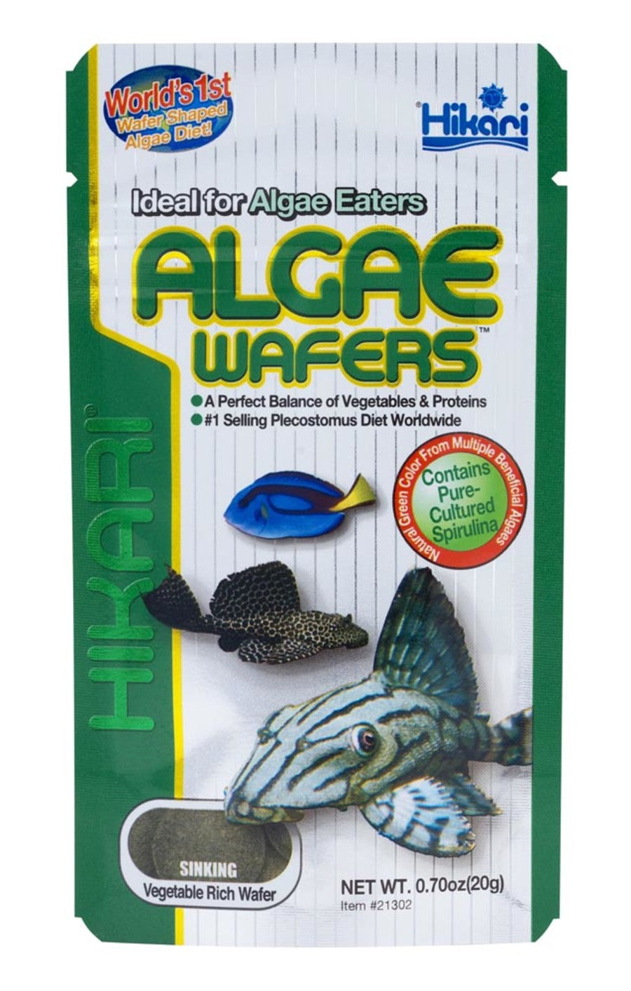Hikari Algae Wafers Rapidly Sinking Wafer Fish Food 20gm