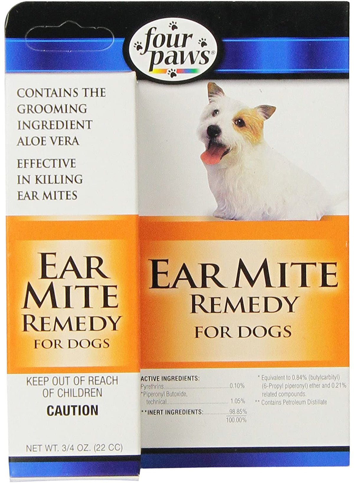 Four Paws Aloe Ear Mite Treatment Dog .75oz