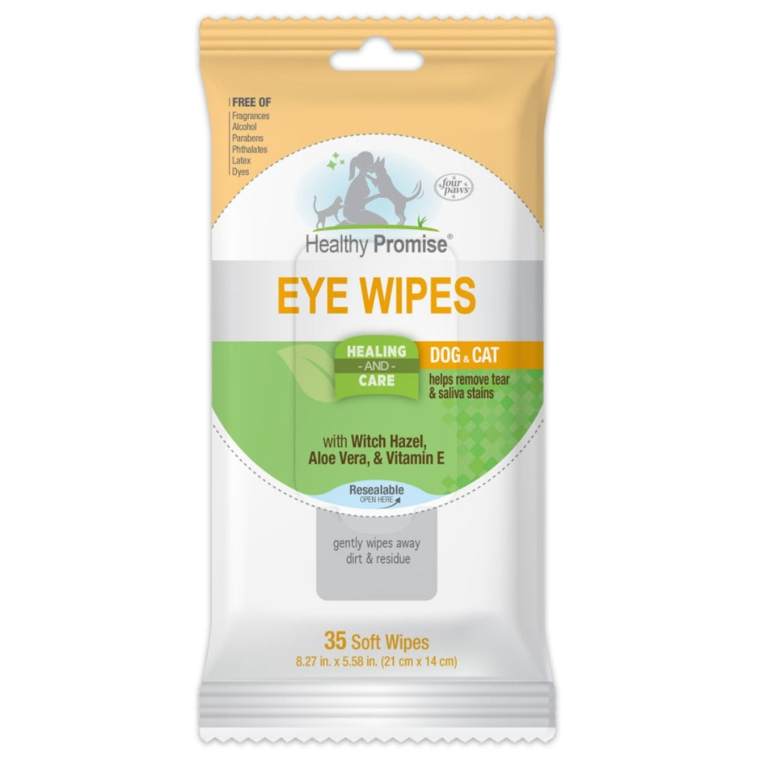 Four Paws Healthy Promise Cat Dog Eye Wipes 1ea/35 ct