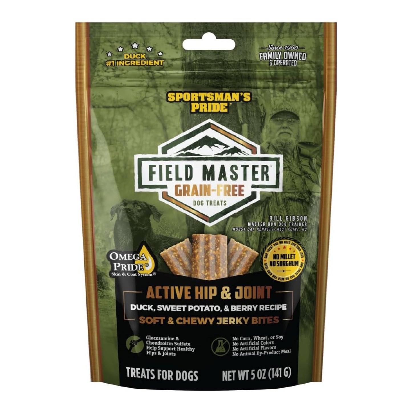 Field Master Active Hip & Joint Grainfree Dog Treats Duck/Sweet Potato/Berry 5oz.
