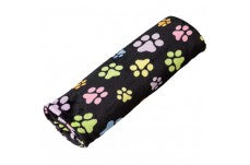 Ethical Snuggler Rainbow Pawprnt Blanket Black 30X40