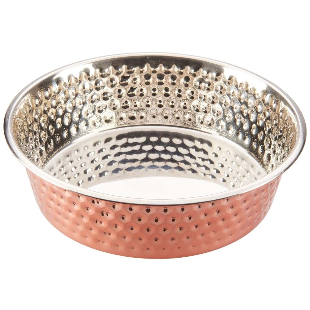 Spot Honeycomb Non Skid Stainless Steel Dog Bowl Copper 3qt