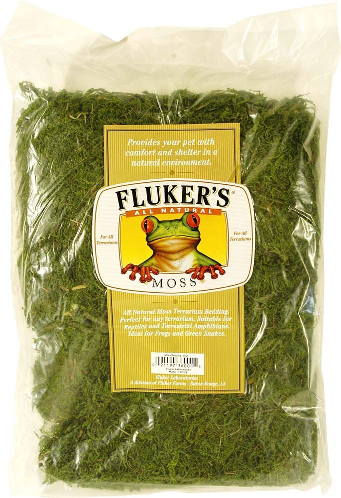 Flukers All Natural Moss Bedding Substrate Green 4 qt Small