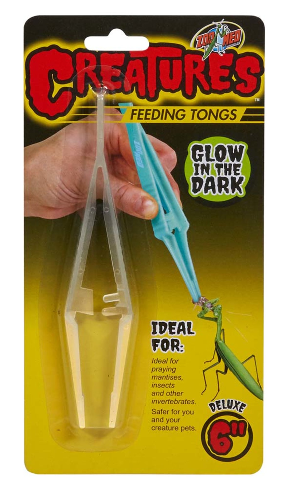 Zoo Med Creatures Feeding Tongs Glow in the Dark 6in