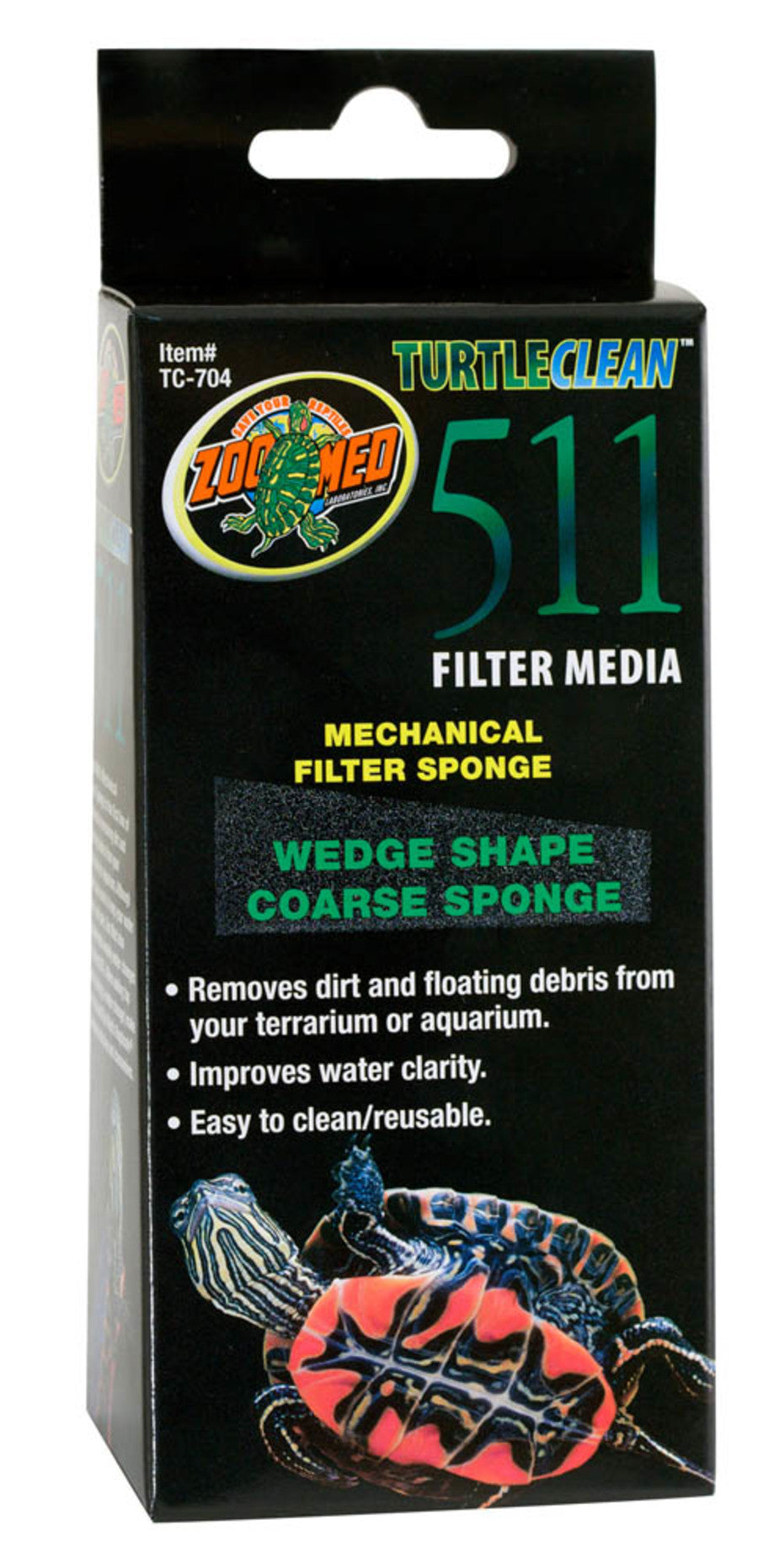 Zoo Med 511 Turtle Filter Replacement Coarse Wedge Sponge Media (1-Pack)