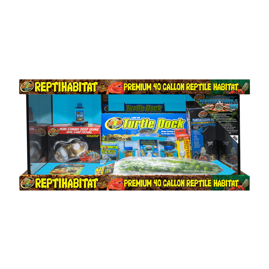 !!Zoo Med ReptiHabitat Premium Aquatic Turtle Kit 1ea/40 gal