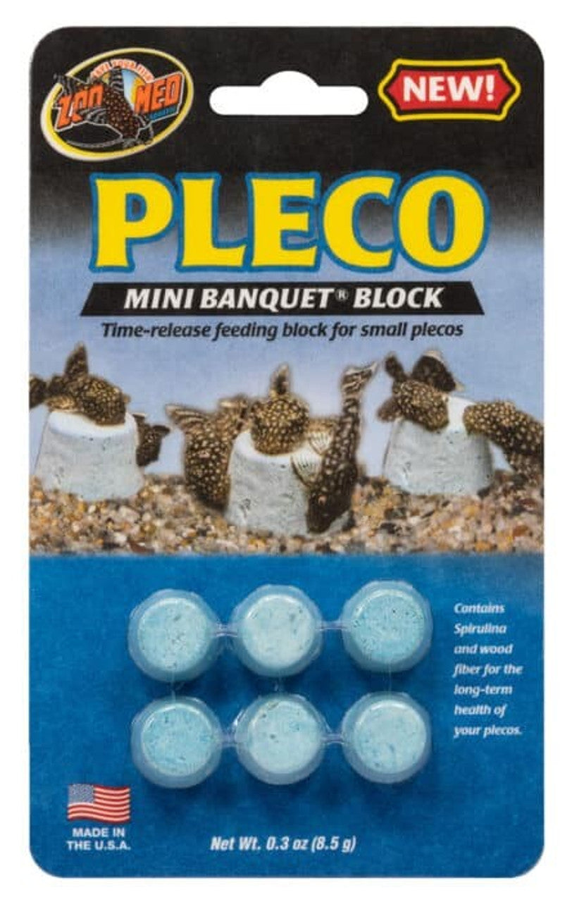 Zoo Med Pleco Banquet Time Release Feeding Block Mini 6ct