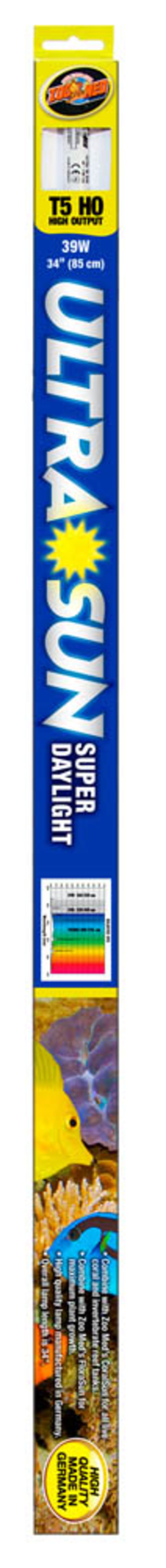 Zoo Med Ultra Sun Super Daylight T5 HO Lamp White, 1ea/34 in