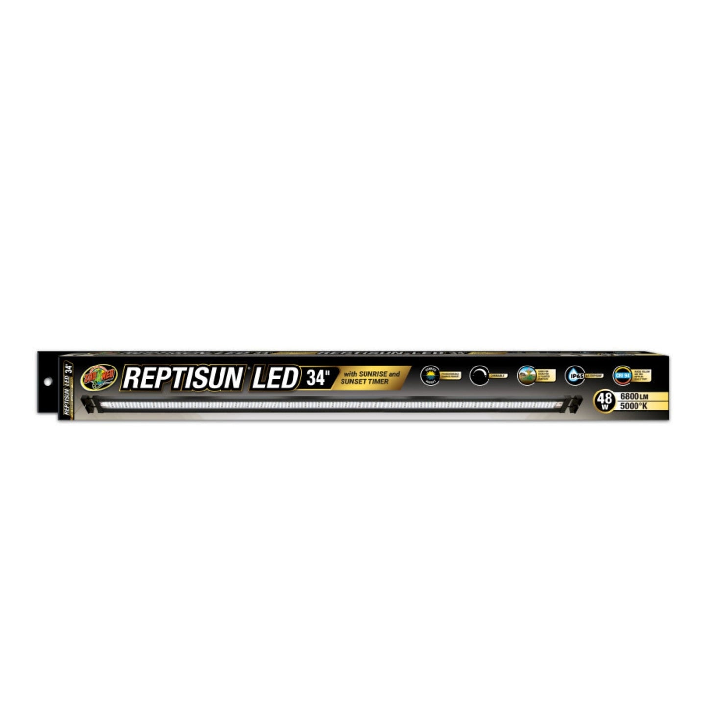 Zoo Med Reptisun LED w/Sunrise Sunset Timer Terrarium Hood 1ea/34 in, 48 W
