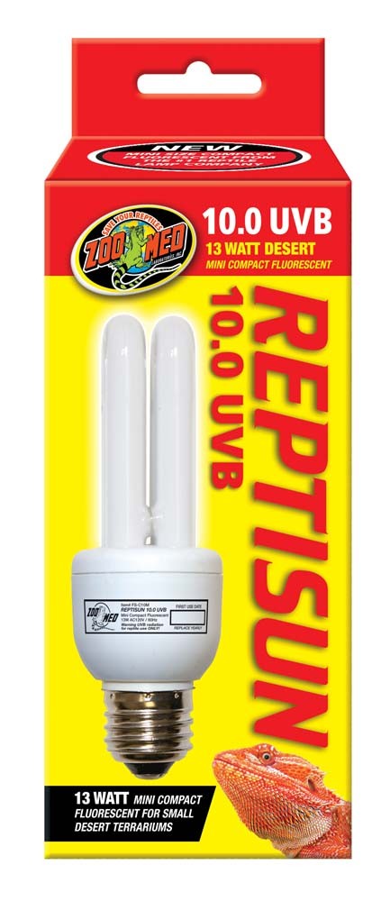 Zoo Med ReptiSun 10.0 UVB Desert Mini Compact Fluorescent 13W