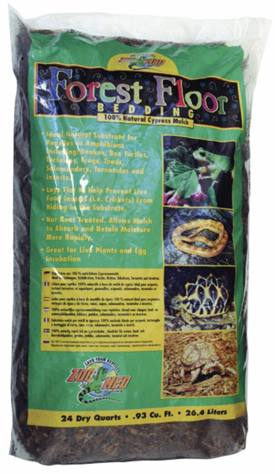 Zoo Med Forest Floor Natural Cypress Mulch Bedding Substrate Brown, 1ea/24 qt