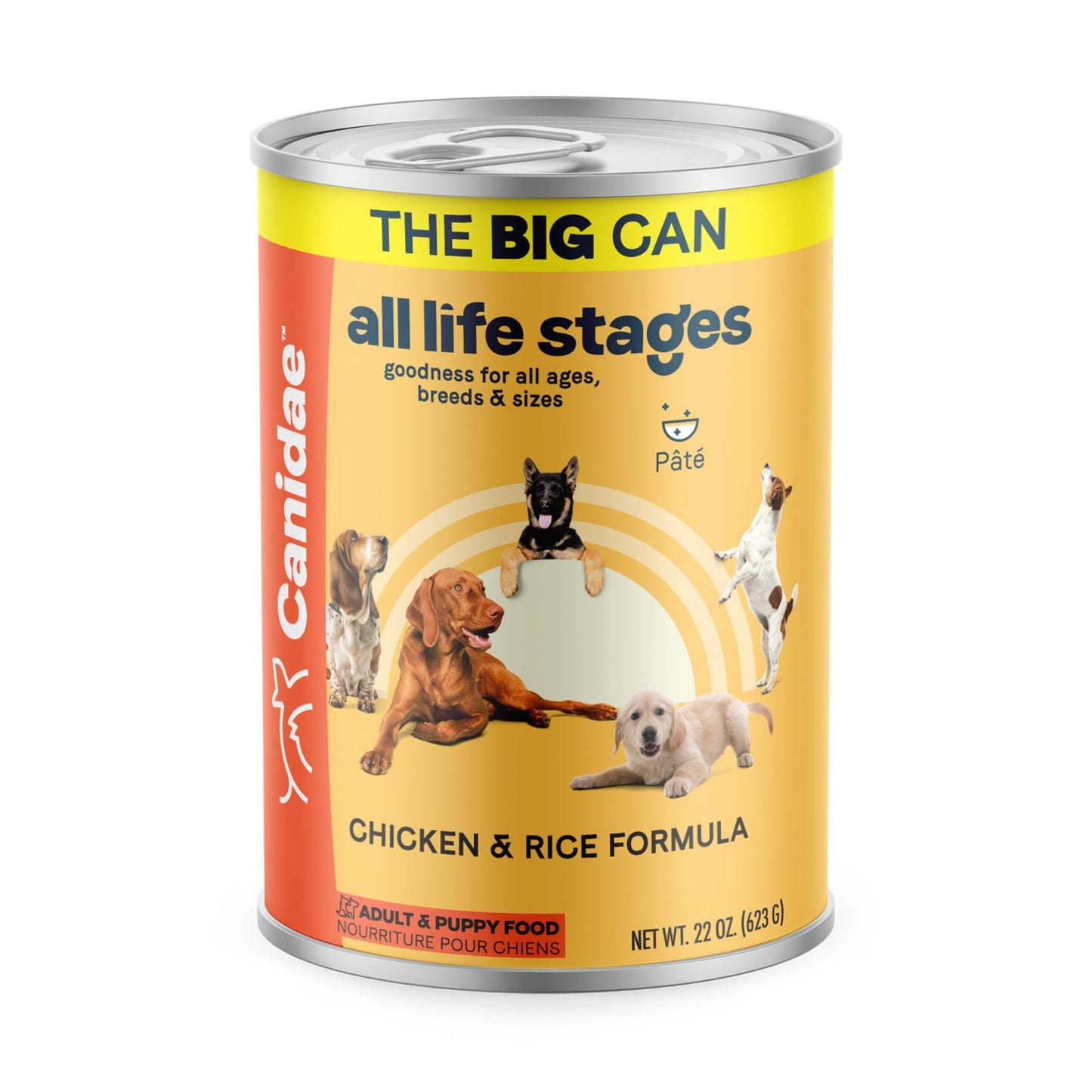 CANIDAE All Life Stages Canned Dog Food Chicken Rice, 12ea/22 oz