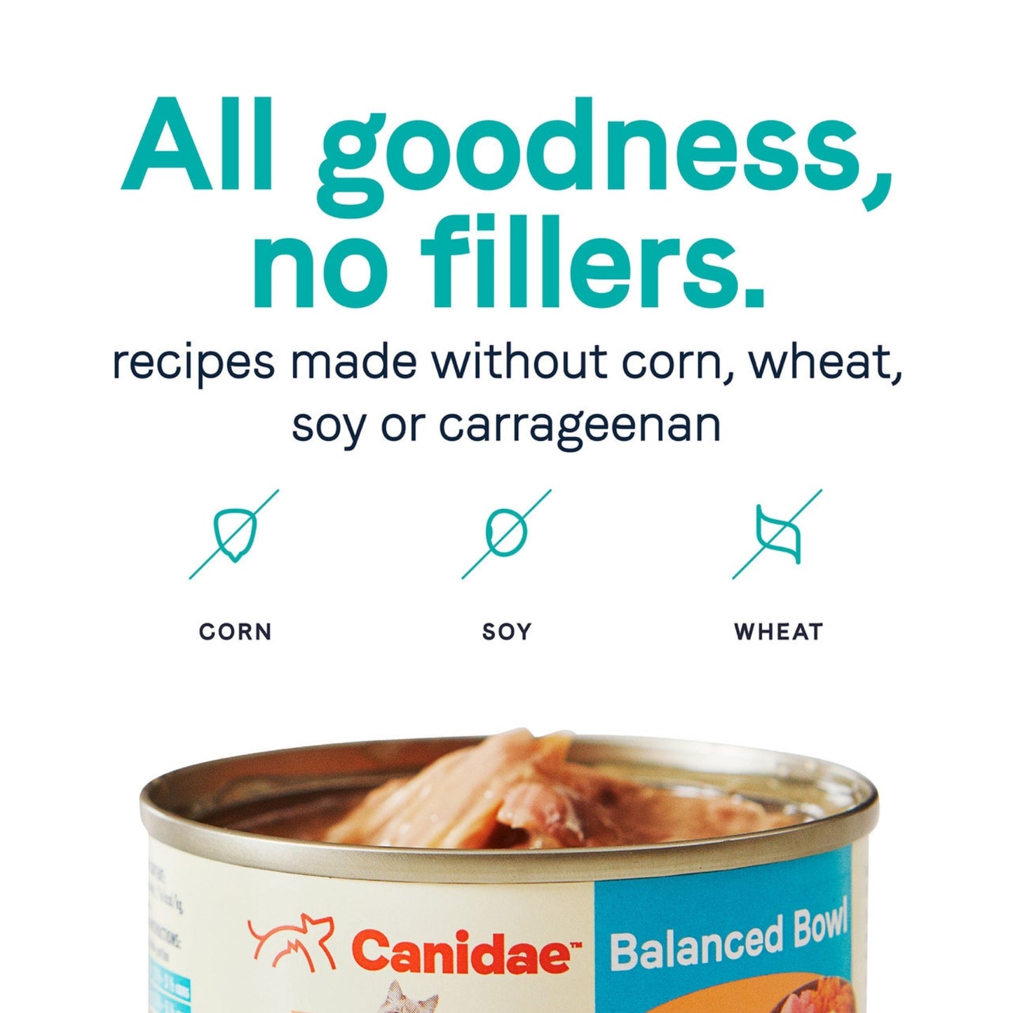 CANIDAE Balanced Bowl Canned Cat Food Tuna Carrots, 24ea/3 oz