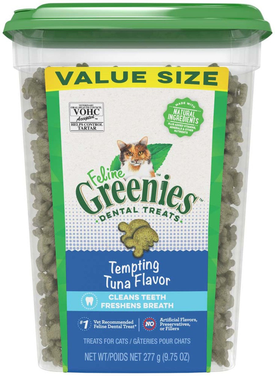 Feline Greenies Dental Treat Tuna Jumbo Tub 9.75oz