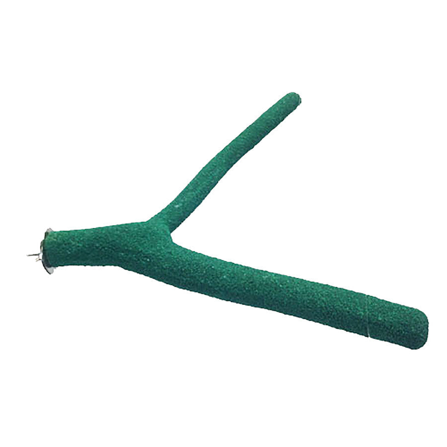 A&E Happy Beaks Forked Sand Covered Bird Perch Medium 10in