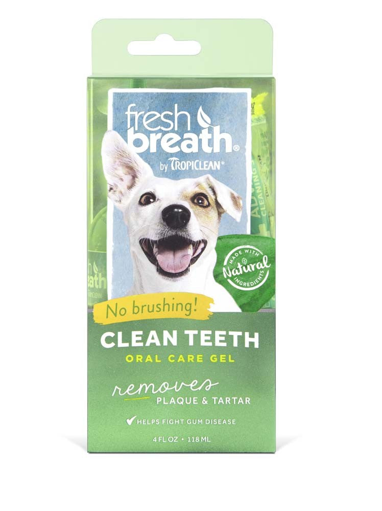 Fresh Breath by TropiClean No Brushing Clean Teeth Dental & Oral Care Gel 4oz