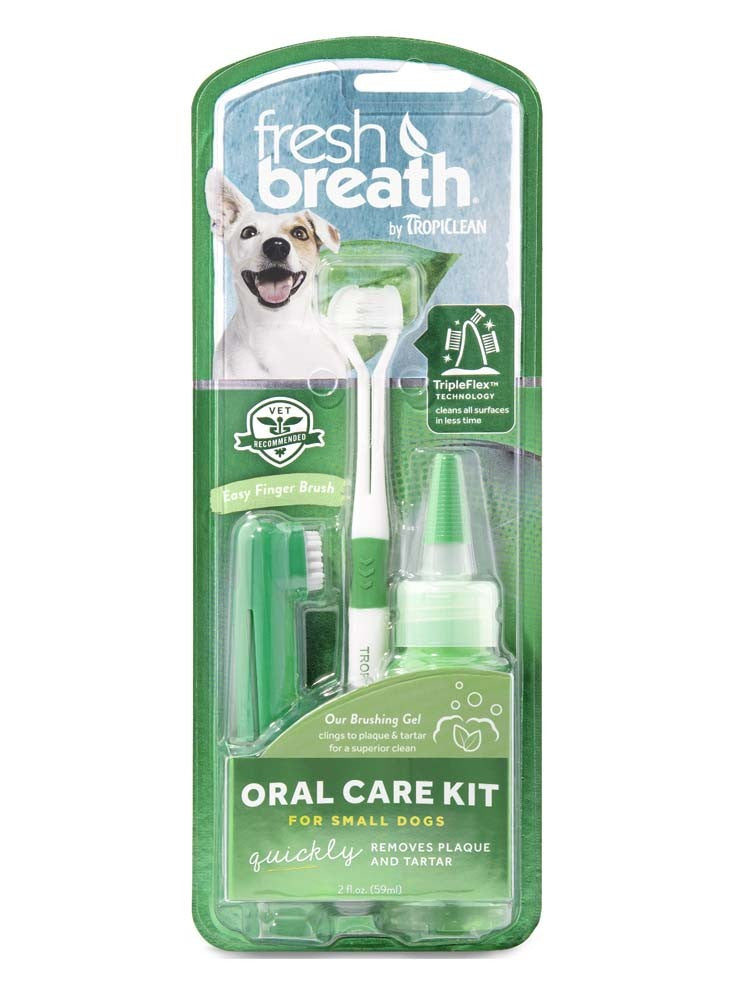 Fresh Breath by TropiClean Oral Care Kit for Pets, Small