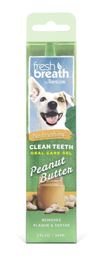 Fresh Breath by TropiClean Clean Teeth Oral Care Gel Peanut Butter For Dogs 2oz