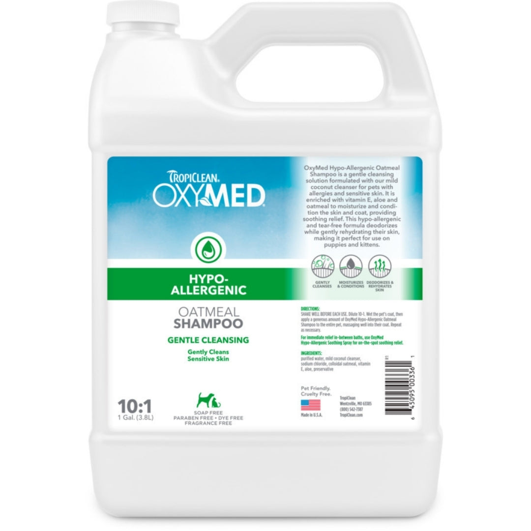 TropiClean OxyMed Hypoallergenic Shampoo for Pets 1gal