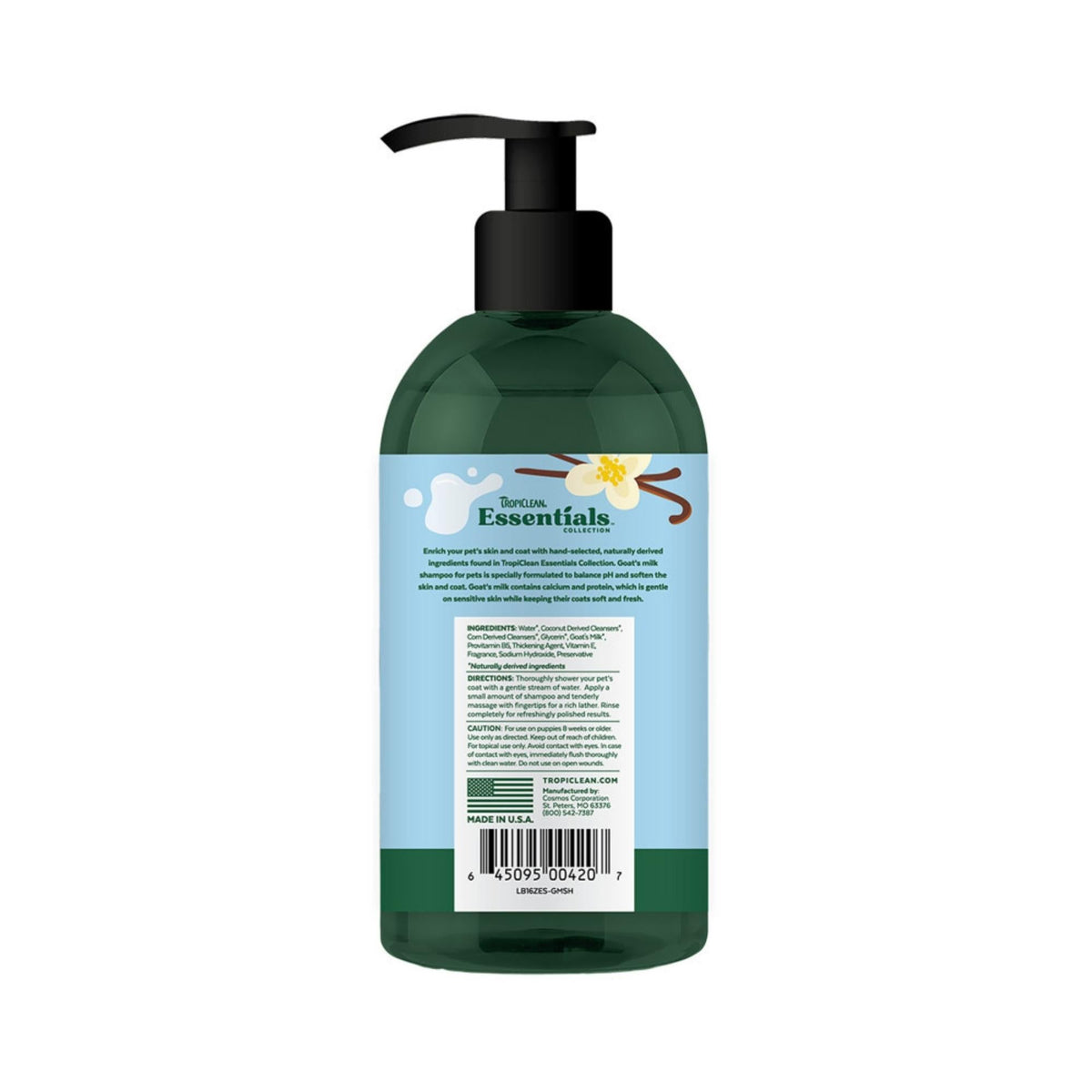 TropiClean Essentials Goat's Milk Shampoo for Dogs, Puppies & Cats 1ea/16 oz Default Title
