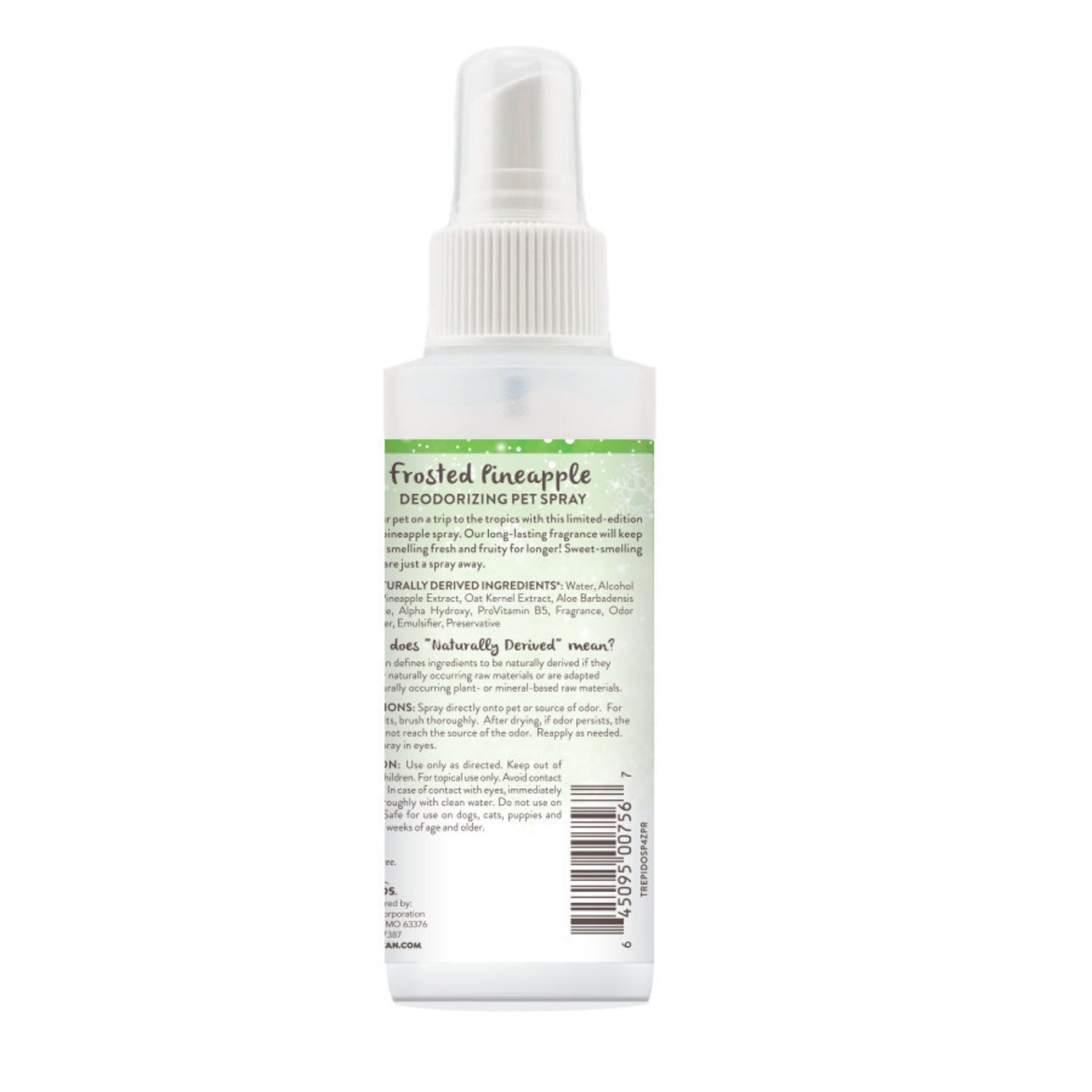 TropiClean Limited Edition Deodorizing Frosted Pineapple Pet Spray 4oz