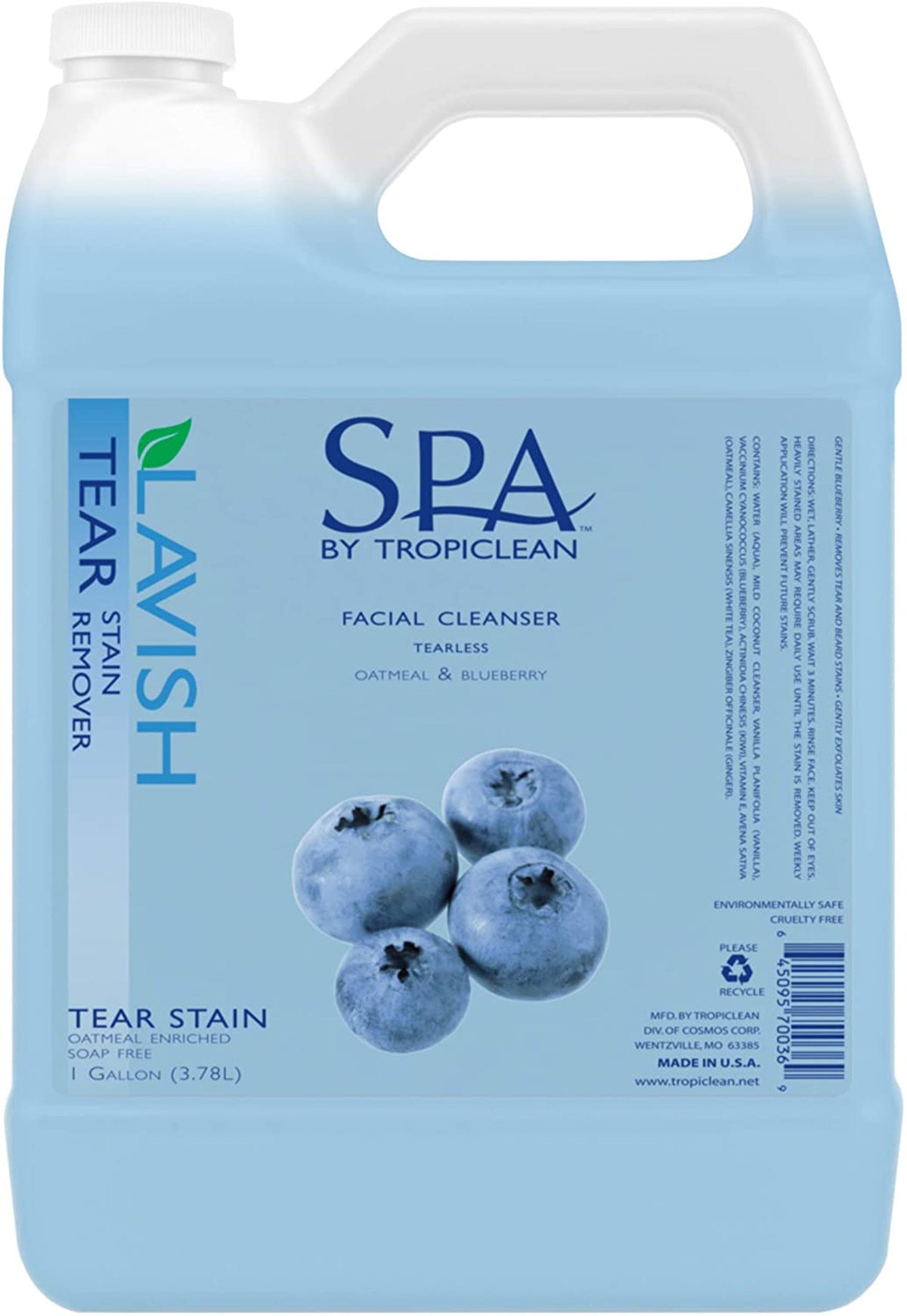 SPA by TropiClean Tear Stain Remover for Pets 1gal
