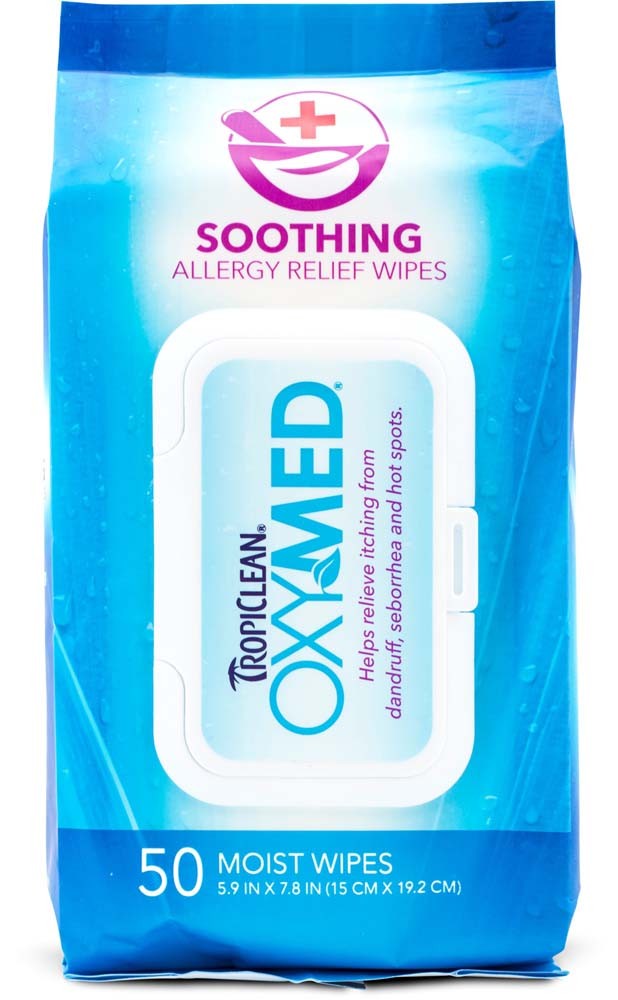 TropiClean OxyMed Soothing Relief Pet Wipes 50ct