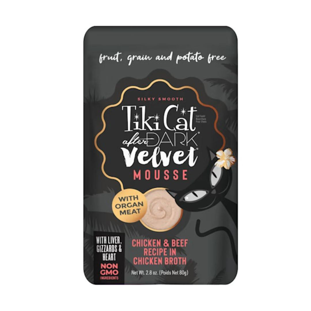 Tiki Pet Cat After Dark Mousse Chicken & Beef 2.8oz. (Case of 12)