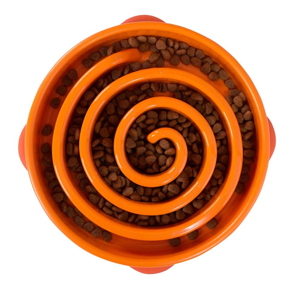 Outward Hound Fun Feeder Slo-Dog Bowl Orange Large