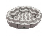 Snoozzy Zig Zag Shearling Round Bed Gray 21 In One Size