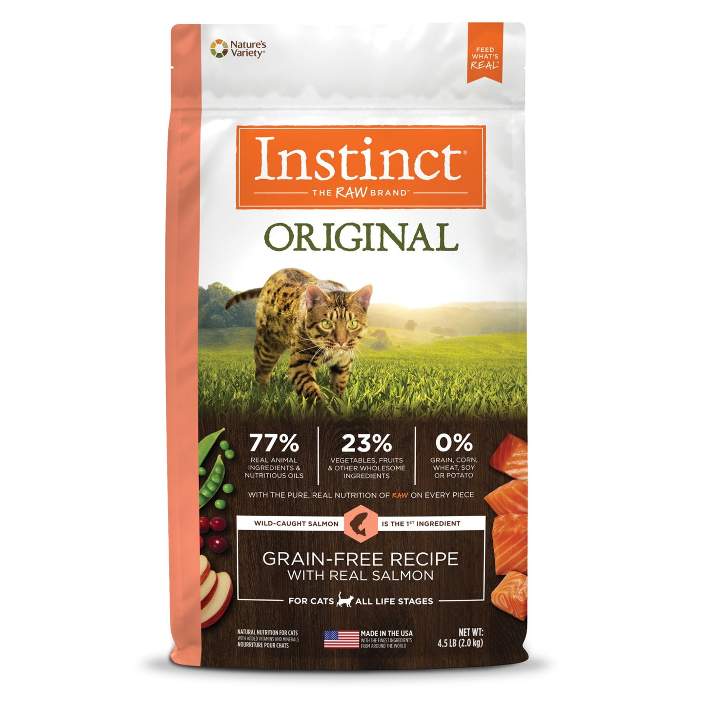 Natures Variety Instinct Cat Original Salmon 4.5Lb Grain free