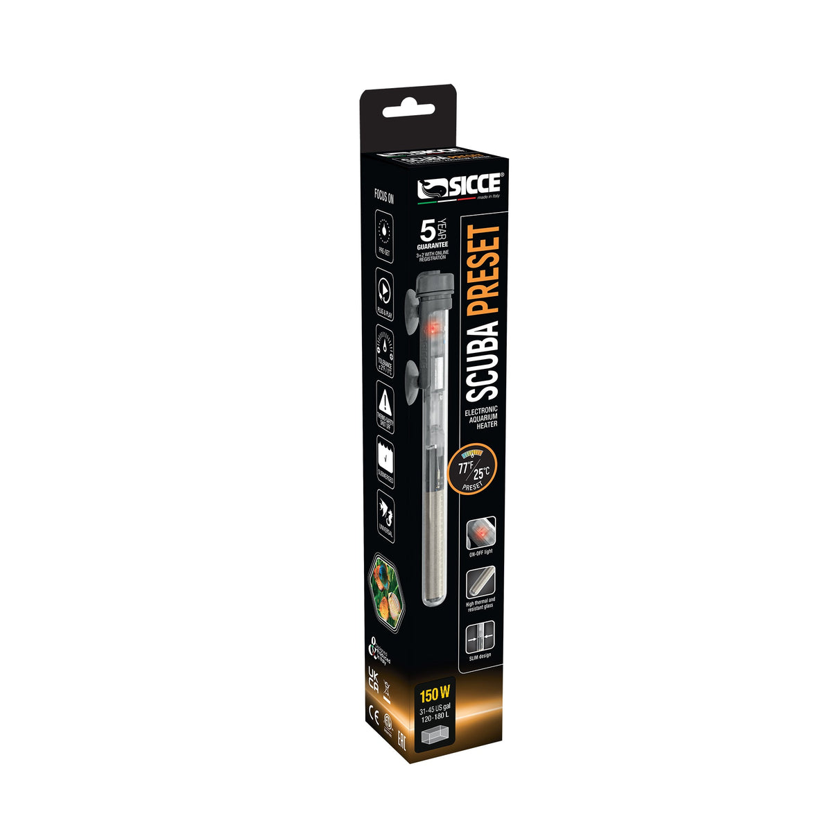 SICCE SCUBA Preset 150 Submersible Heater 150 Watt