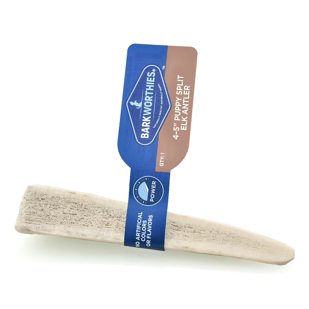 Barkworthies Split Elk Antler 1ea/Puppy/SM, 50 ct