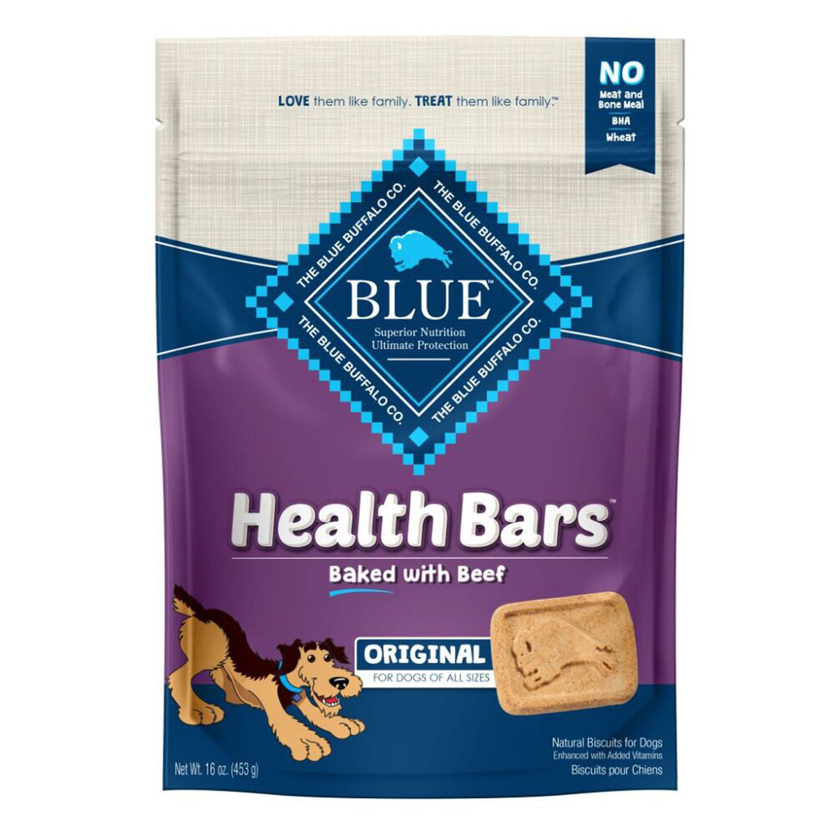 Blue Buffalo Health Bar Beef 16oz. (Case of 4)