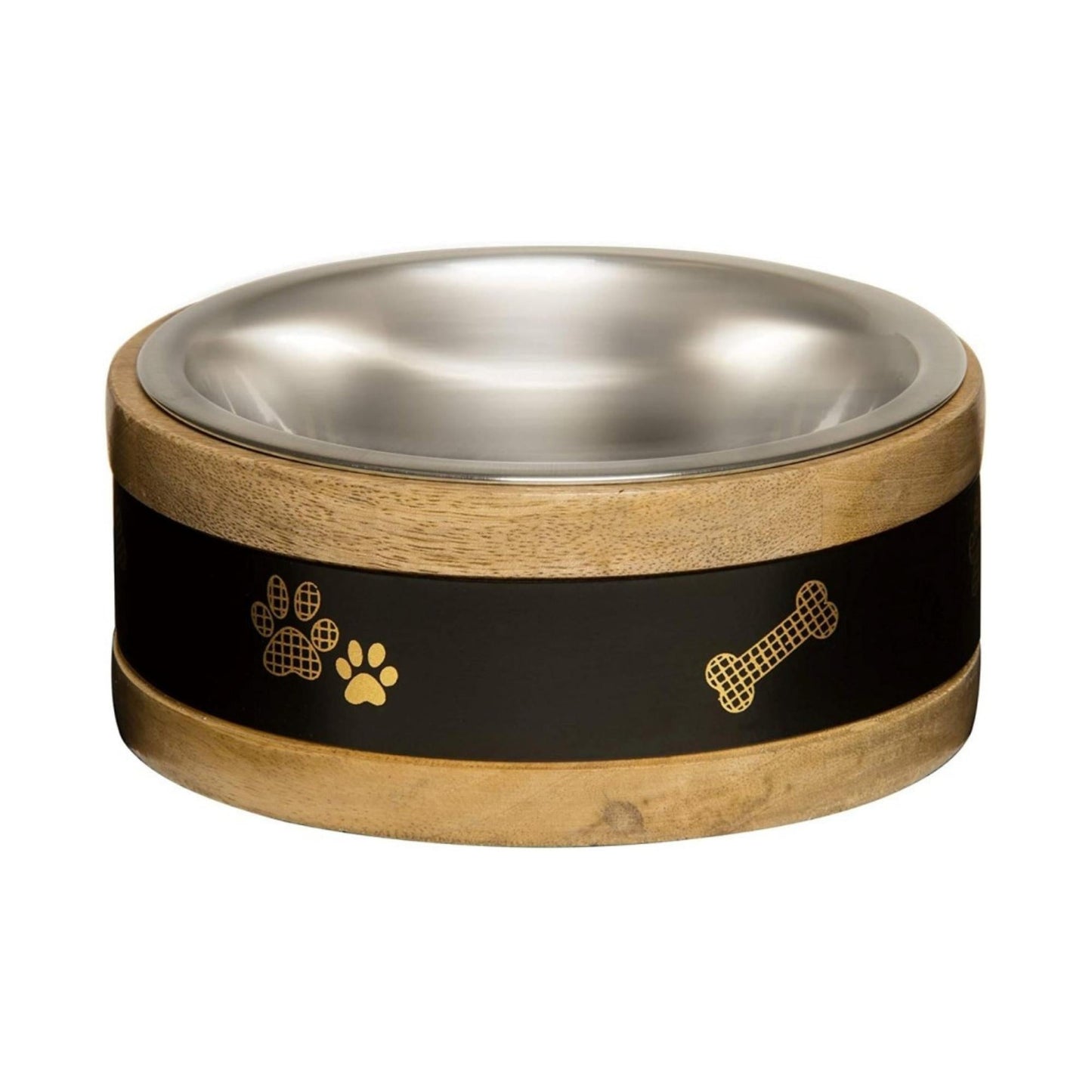 Loving Pets Black Label Wooden Ring Dog Bowl Holder 1ea/1 qt