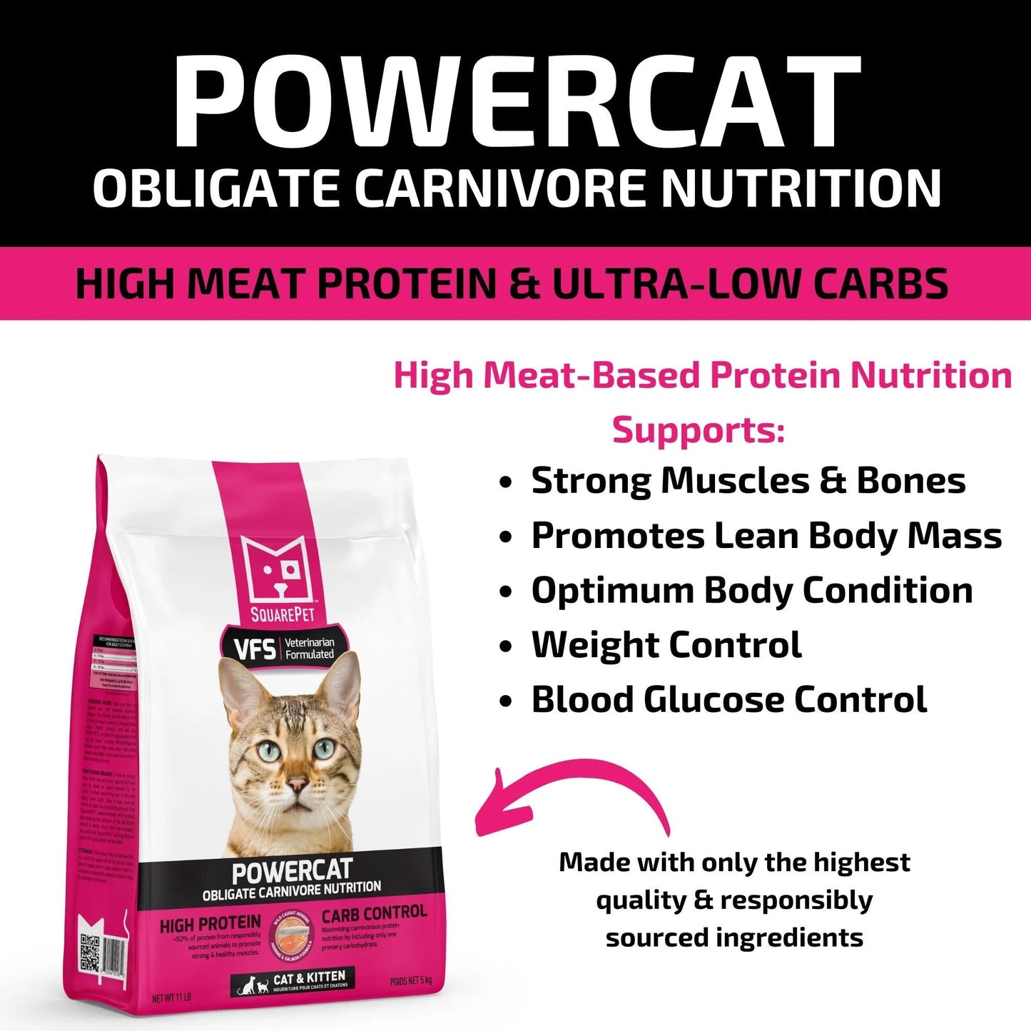 Square Pet VFS Powercat 4.4Lb Herring Salmon