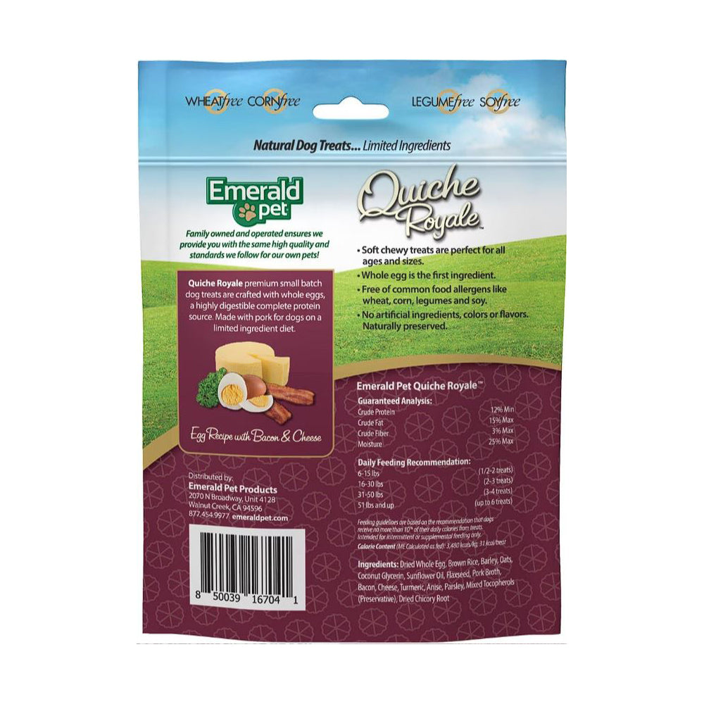 Emerald Pet Quiche Royale Bacon And Cheese Chewy Dog Treats 6oz. Default Title