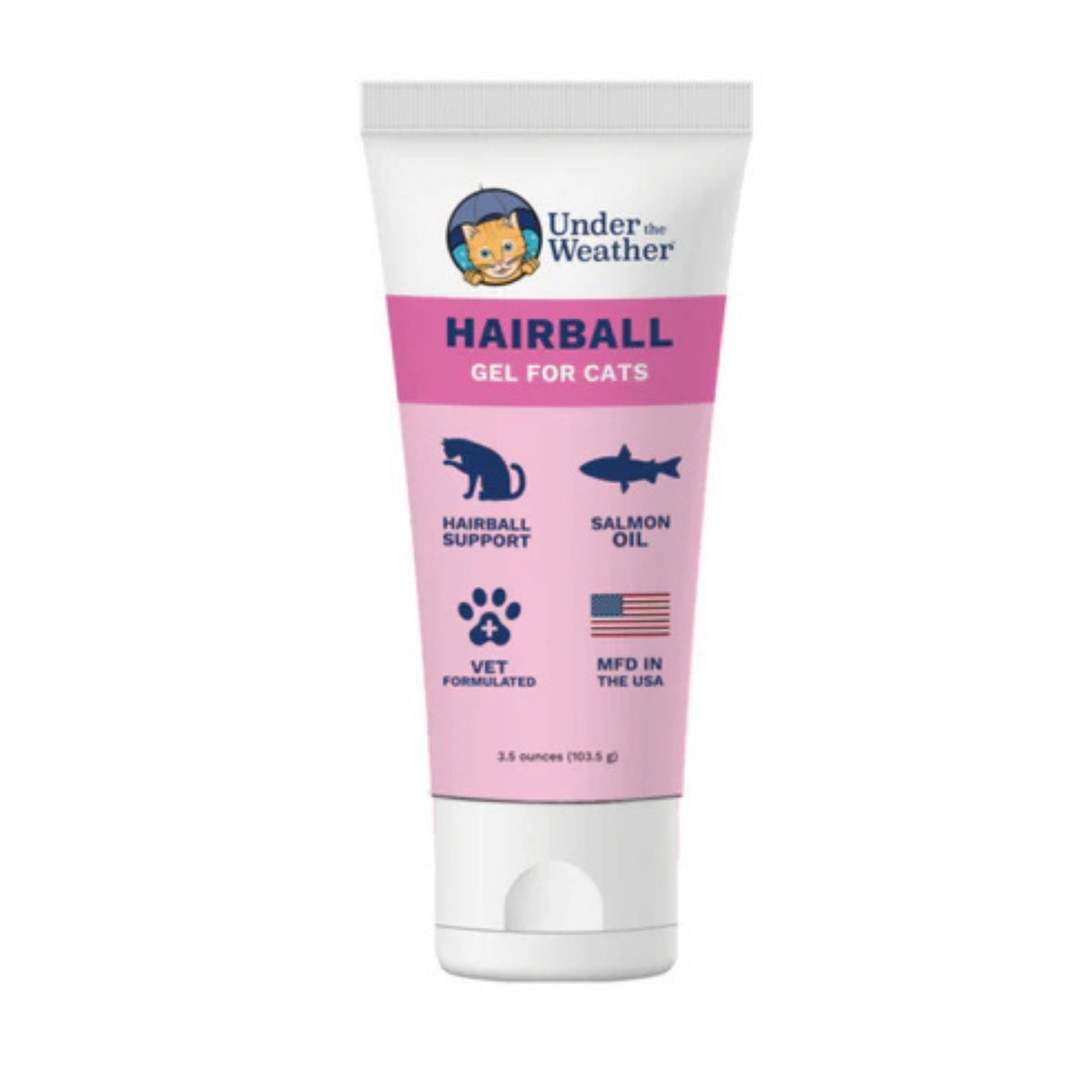 Under The Weather Hairball Gel Salmon 3.5oz.