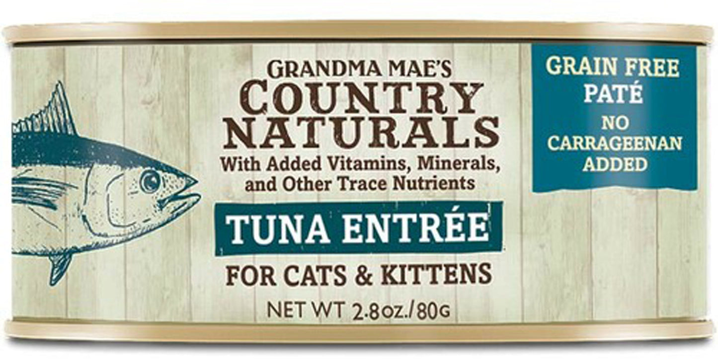 Grandma Mae's Grain Free Cat & Kitten Pates Tuna 24ea/2.8oz
