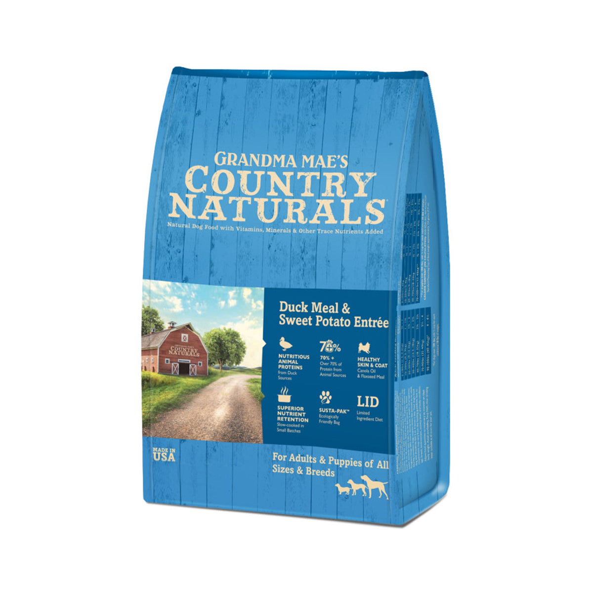 Grandma Maes Duck Meal & Sweet Potato Dry Dog Food 14lb