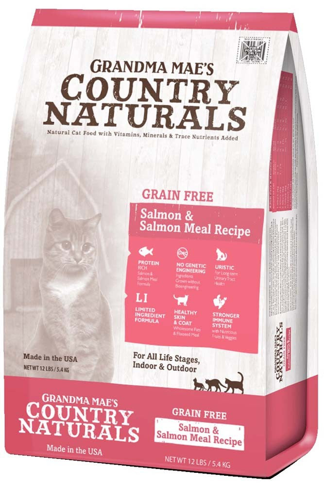Grandma Mae's Country Naturals Grain Free Salmon & Salmon Meal Cat Food 3lb