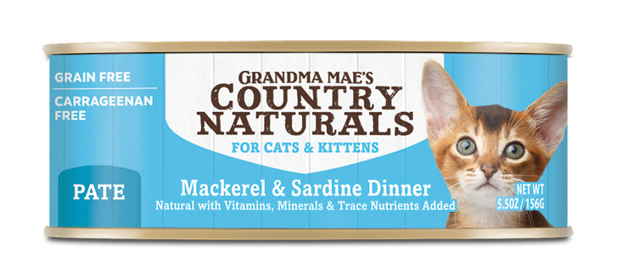 Grandma Mae's Grain Free Mackerel & Sardine Dinner Cat Food 5.5oz