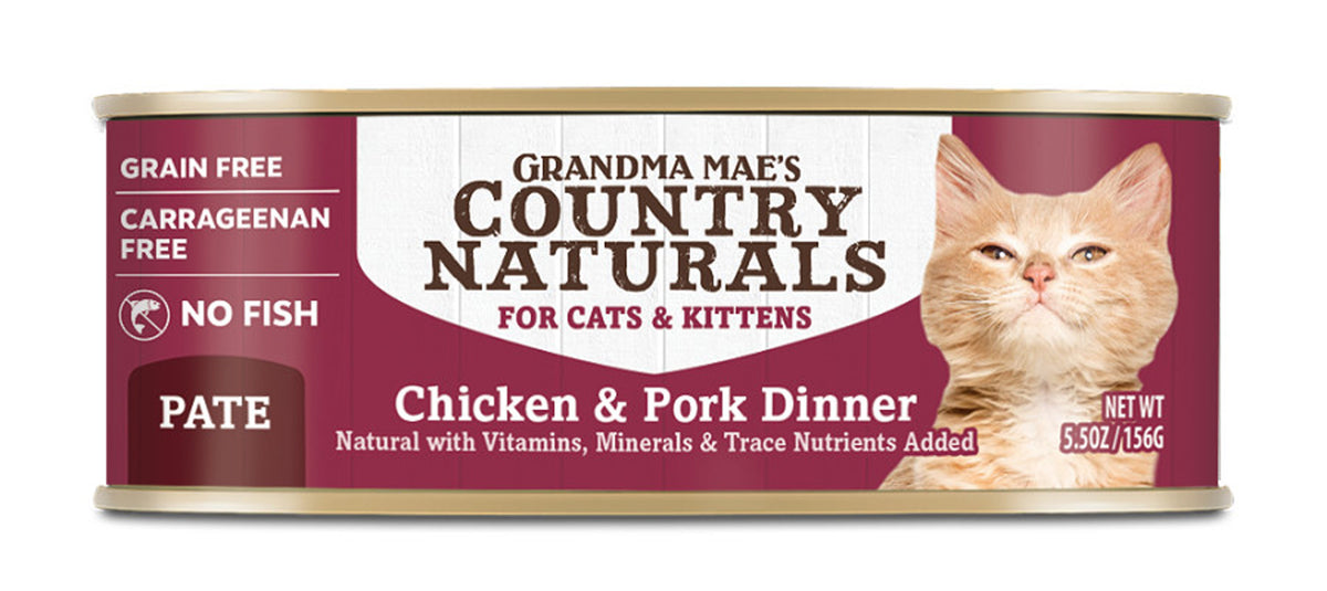 Grandma Mae's Grain Free Pork & Chicken Dinner Cat Food 5.5oz
