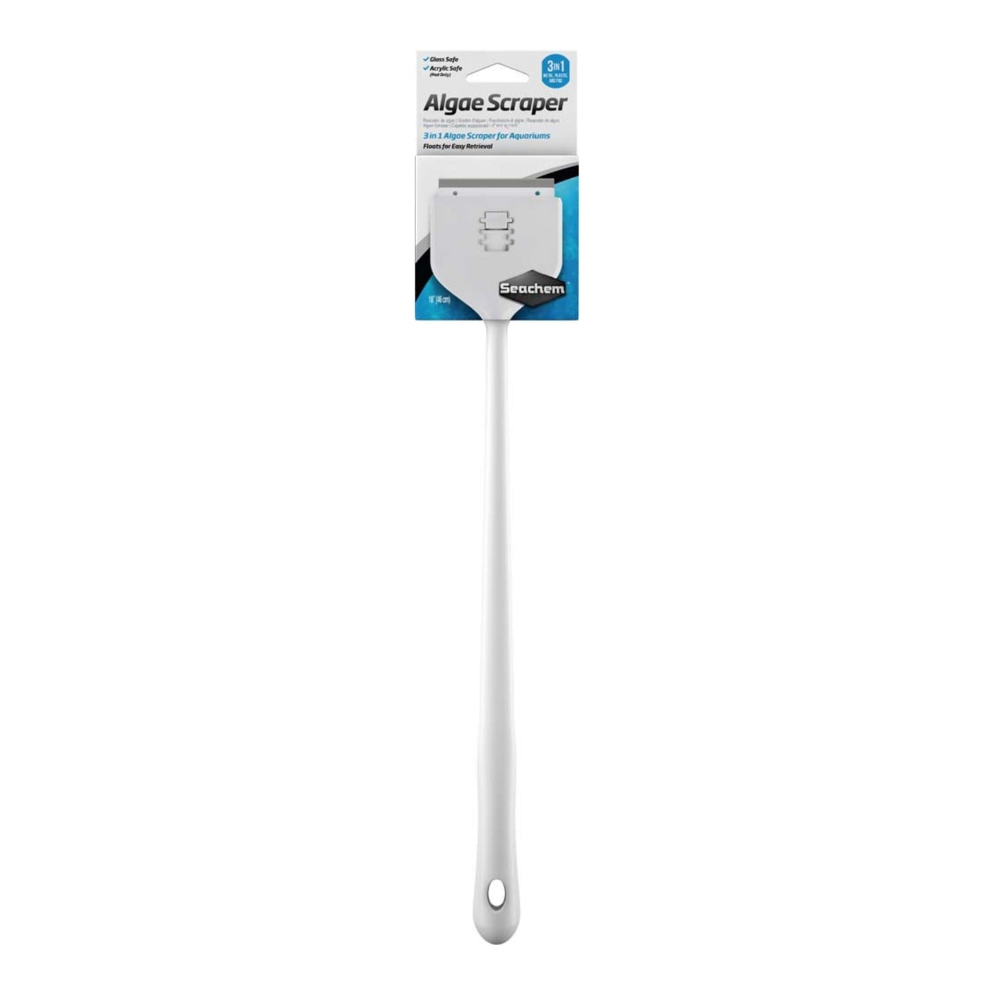 Seachem Laboratories 3in1 Algae Scraper for Glass and Acrylic Aquariums 1ea/18 in