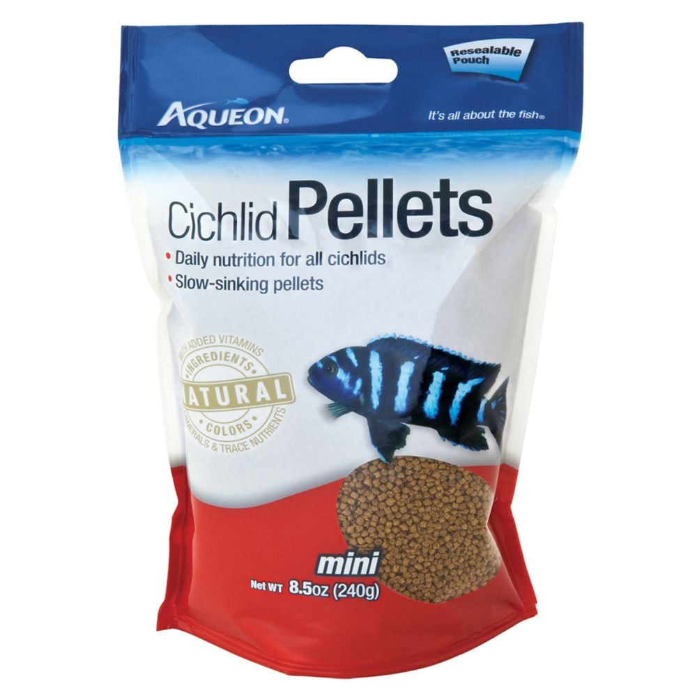 Aqueon Cichlid Pellets Mini Resealable Pouch 8.5oz