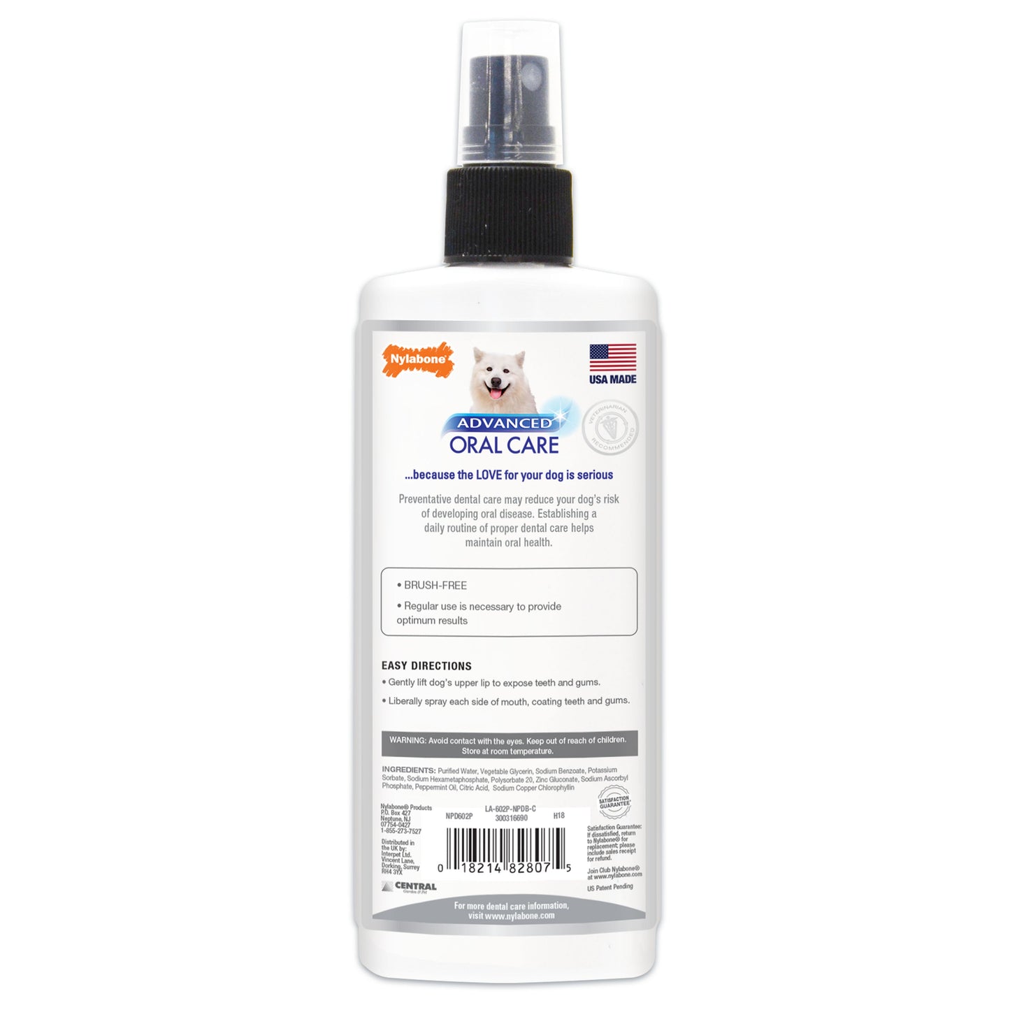 Nylabone Advanced Oral Care Dental Spray Fresh Breath, 1ea/4 oz 1 ct