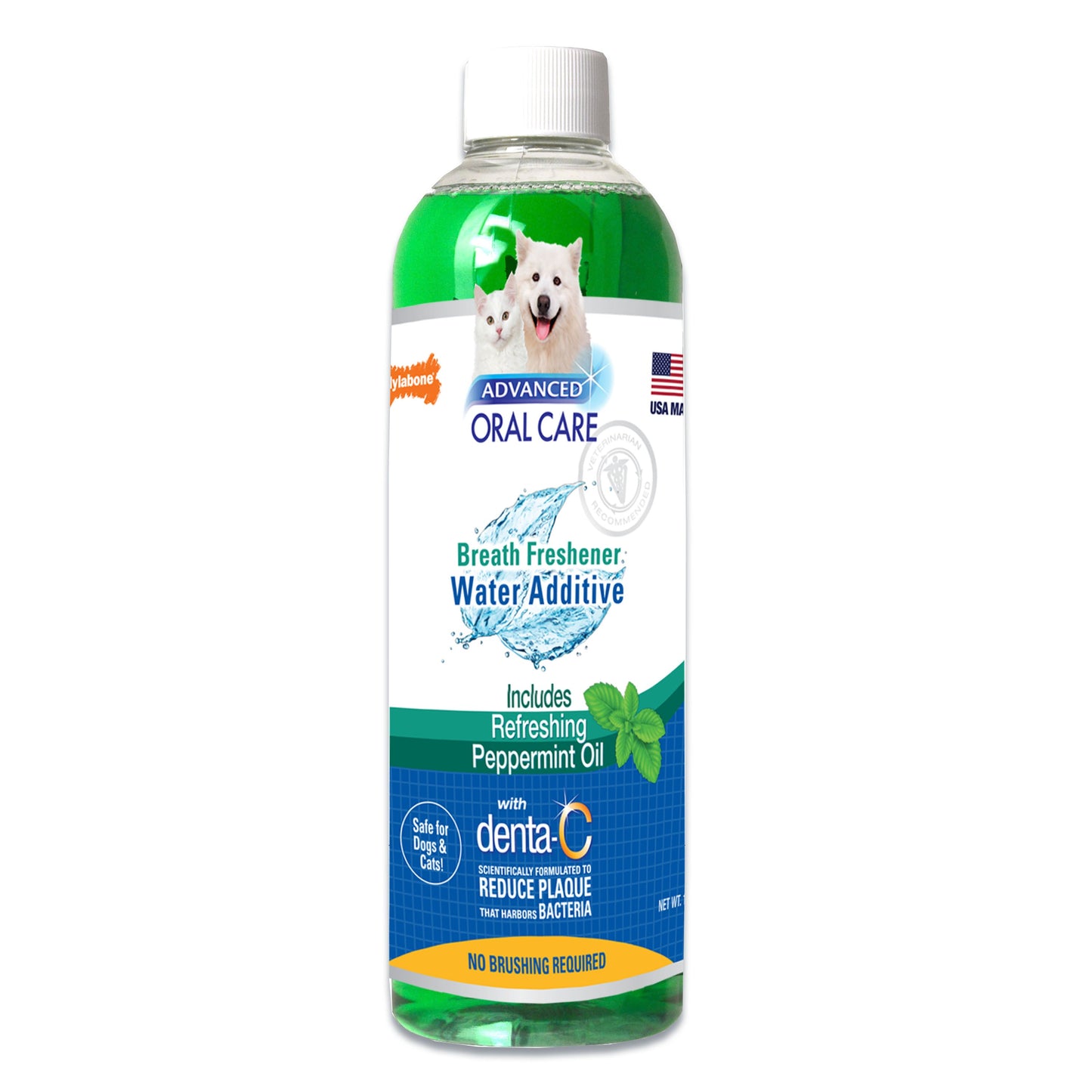 Nylabone Advanced Oral Care Dog  Cat Breath Freshener Peppermint, 1ea/16 oz 1 ct