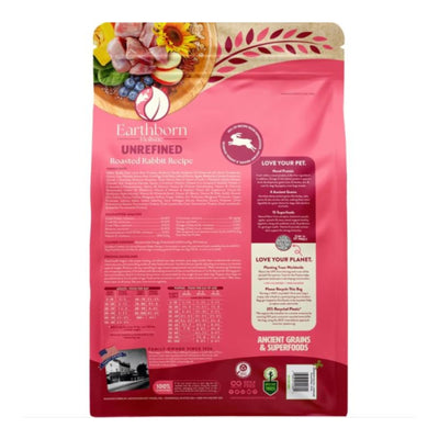 Earthborn Holistic Unrefined Ancient Grains & Superfoods Dry Dog Food Roasted Rabbit 25lb