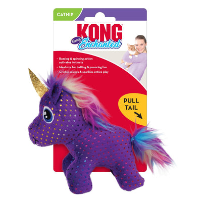 KONG Enchanted Buzzy Unicorn Catnip Toy Purple 1ea/One Size